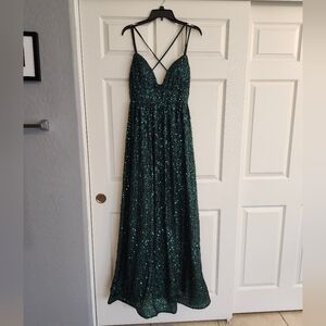 Fabulous Green Sequined Gown